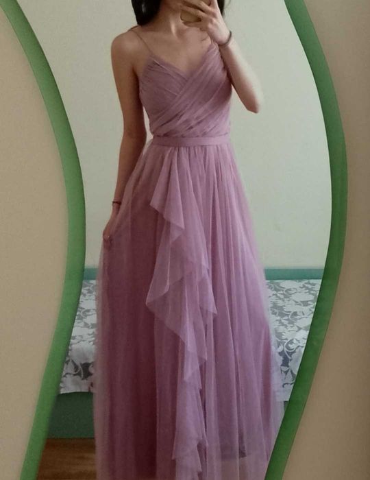 Лилава бална рокля