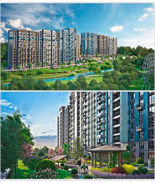 Коробка 2-комнаты 57,9 м²|Murad Building Soy Bo’yi| Новостройка