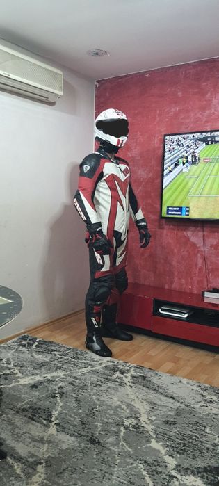 Costum combinezon moto piele IXS marimea 54