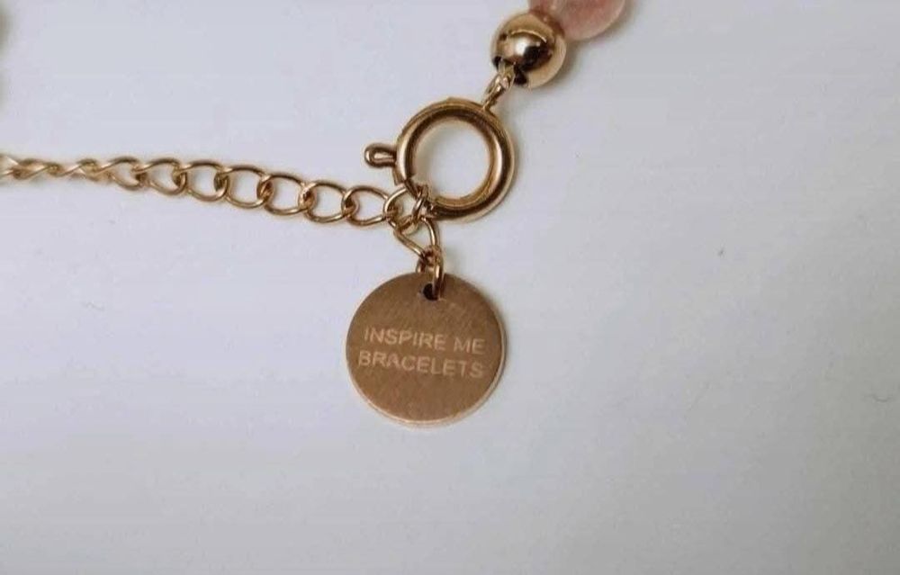 Bratara "Inspire Me Bracelets", placata cu aur roz de 14k si cuart roz