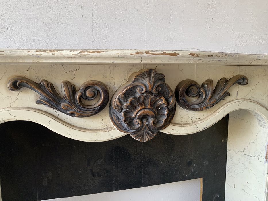 Cadru Rama semineu lemn masiv stil baroc, elegant, vechi