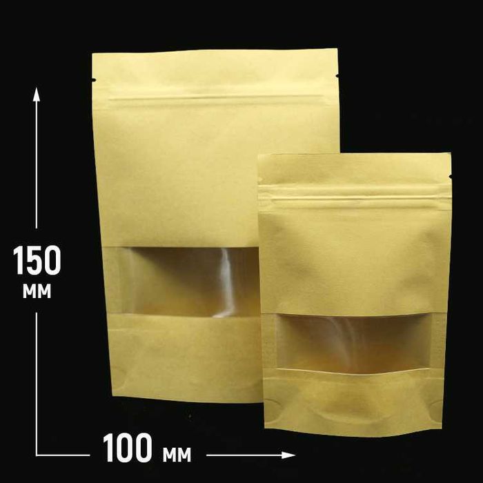 Пакеты Дой-Пак (Doy Pack) Крафт «zip lock»