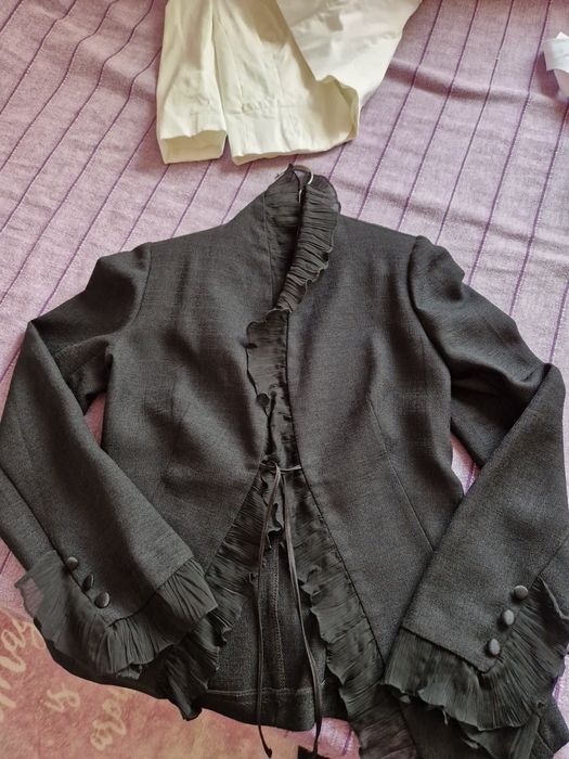 Sacou elegant triplu voal și voal negru