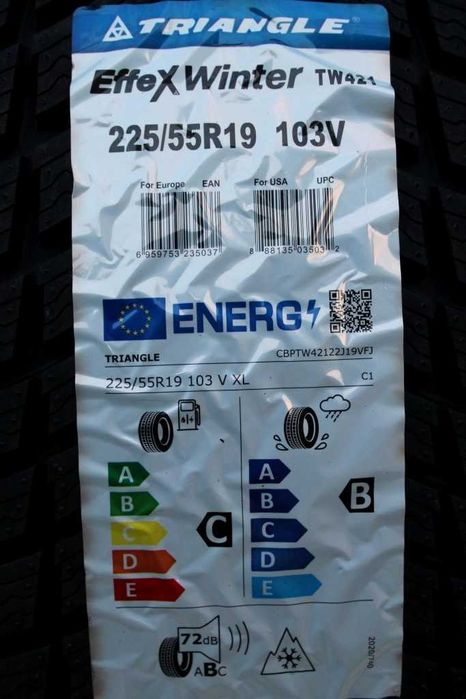 Anvelope iarna noi 225/55R19 103V, Triangle, DOT 2026