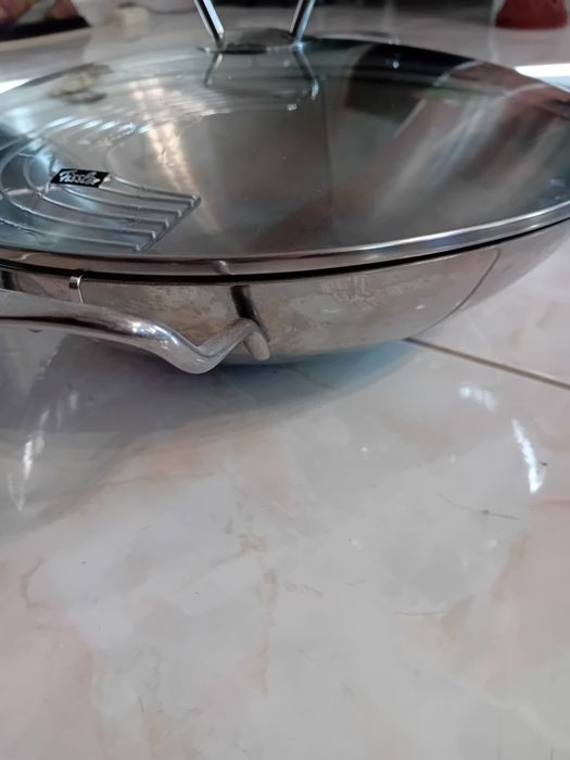 Wok inox Fissler 36 cm
