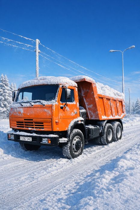 Вывоз снега. Қар шығару