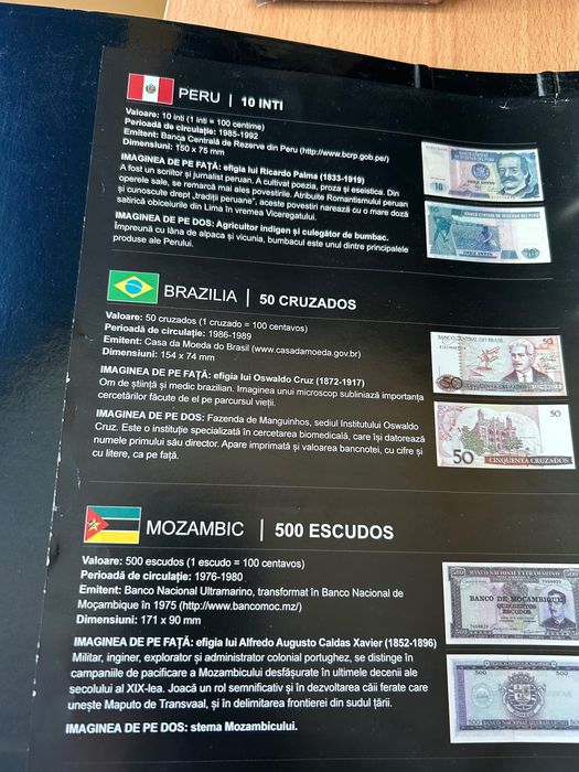 Vand 200 nr din colectia Hachette ,,Monede si bancnote de pe glob’’