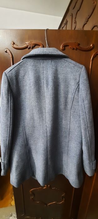 Palton din stofă gri