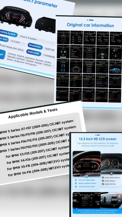 Ceasuri digitale E39,E46,E53,E90 E9x  E60 E61 E70 E71 E83 E84 E87 X1 X3 X5 X6 F01 F02 F10 F11 F15 F16 F20 F21  F06 F12  F25 F26 F30 F31 F32 F33 F34 F3
