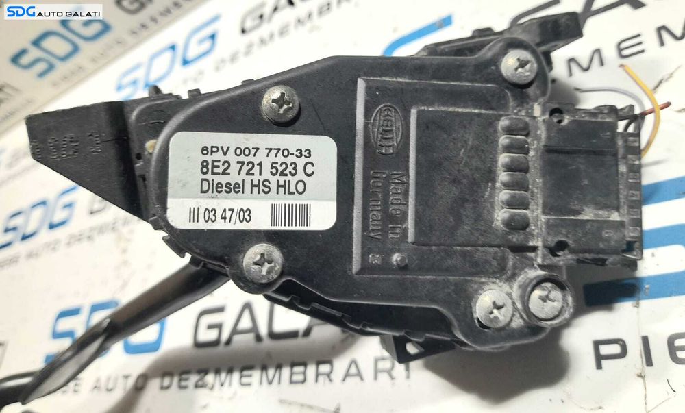 Pedala Acceleratie Skoda Superb 1 1.9 TDI 2002 - 2008 Cod 8E2721523C 6PV007770-33 [N0052]