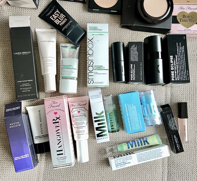 Бази, пудри и спрейове Laura Mercier, Milk, Too Faced, NARS, Mac