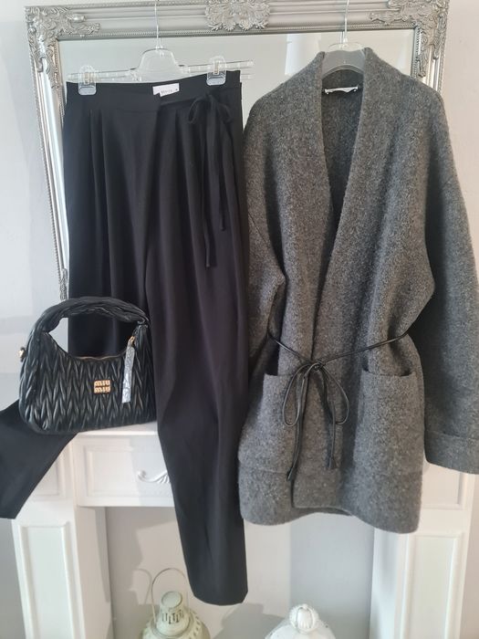 Сет ZARA, полто- жилетка, панталон, обувки,чанта