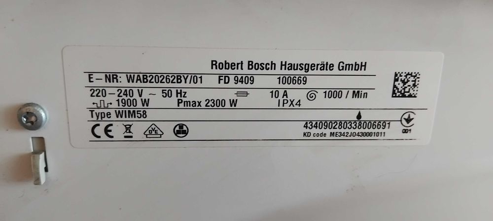 Продавам пералня  Bosch