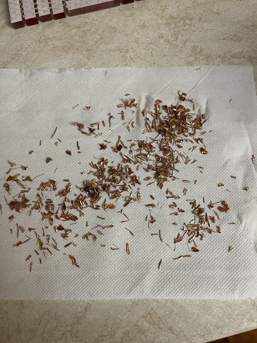 Cupru aschi pilitura fulgi span strung strungarit pentru proiecte arta