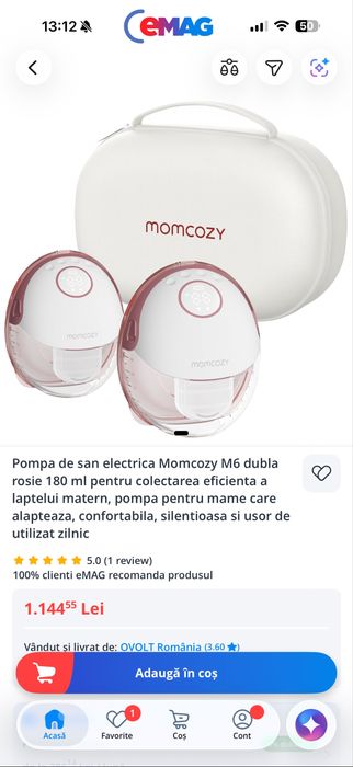 Pompă dublă de sân Momcozy M6
