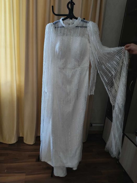 Свадебное платье с камушками бу