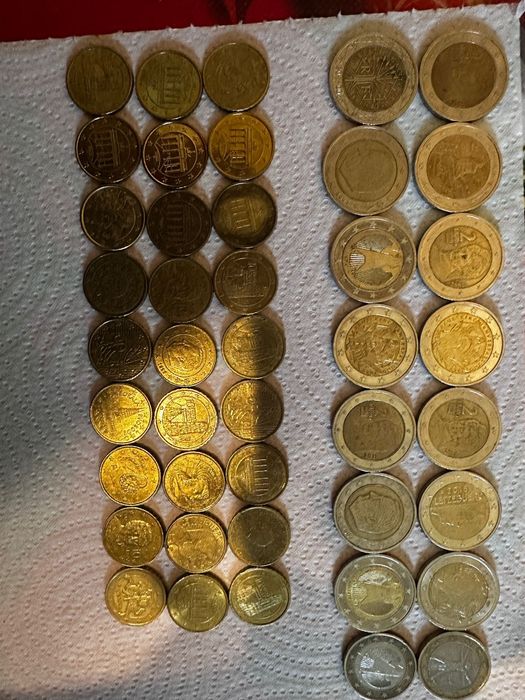 Monede de 1 euro,2 euro