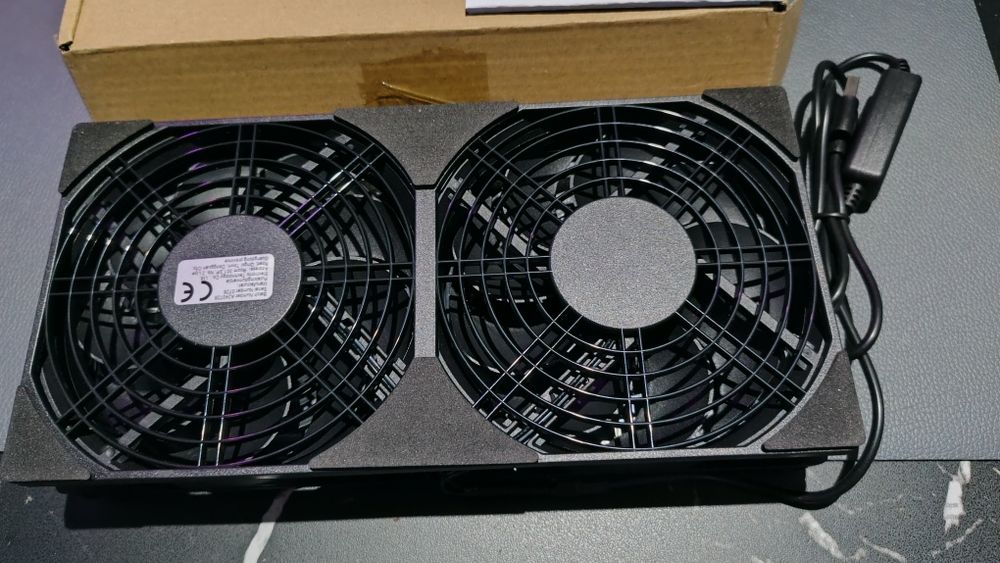 Cooler 2 ventilatoare / acvariu / calculator / router /etc