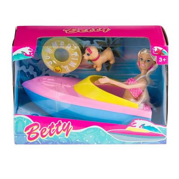 Кукла Бети с бански, лодка и аксесоари за момичета