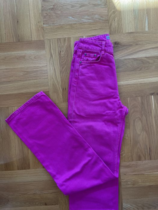 Wide leg розови дънки