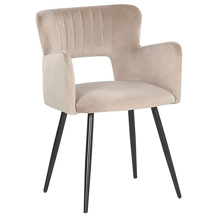 Set 2 scaune sufragerie din catifea gri Beliani, pret /set 2 bc