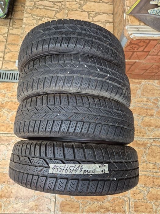 Vând cauciucuri 155/65/14 M+S set complet imp Germania//Semperit//