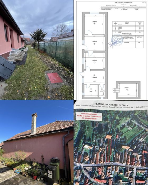 COMISION 0% / CASA ZARNESTI , TOHANUL VECHI / 3 CAMERE /BUCATARIE / BAIE / CAMARA / BECI /80 mp utili  /556mp teren in  Orasul Zarnesti, jud. Brasov