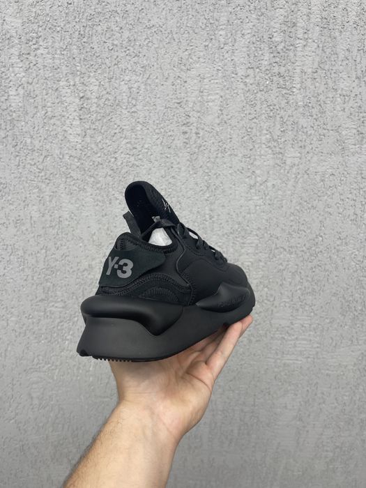 Adidasi Y-3 Kaiwa din piele negri