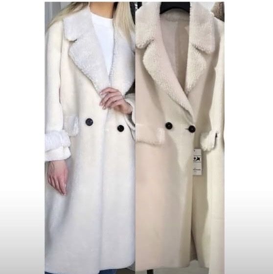 Продам белую тедди шубу!