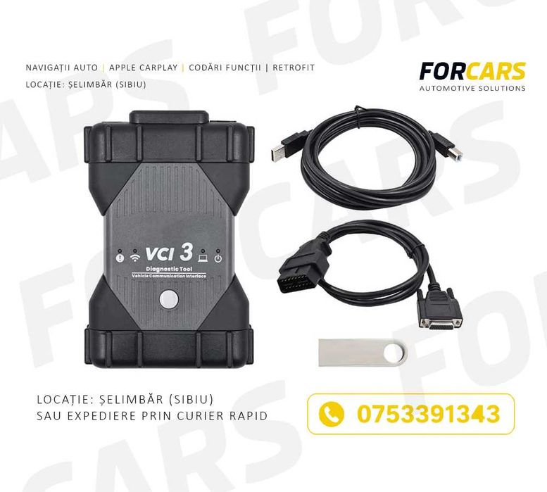 Diagnoză Tester Dacia Renault VCI3 Wifi Masini 1995-2025 V240 Canclip