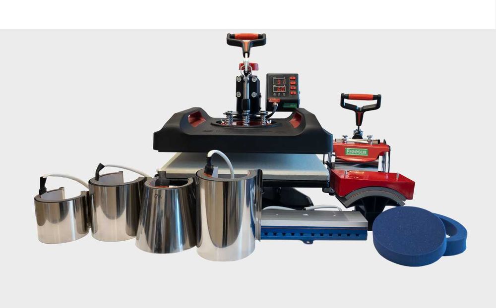 Presa termica personalizari FreeSUB 10in1 Vevor, pixuri, tricouri