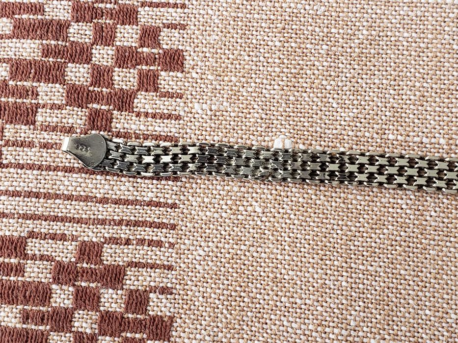 Сребърна гривна плетка Бисмарк