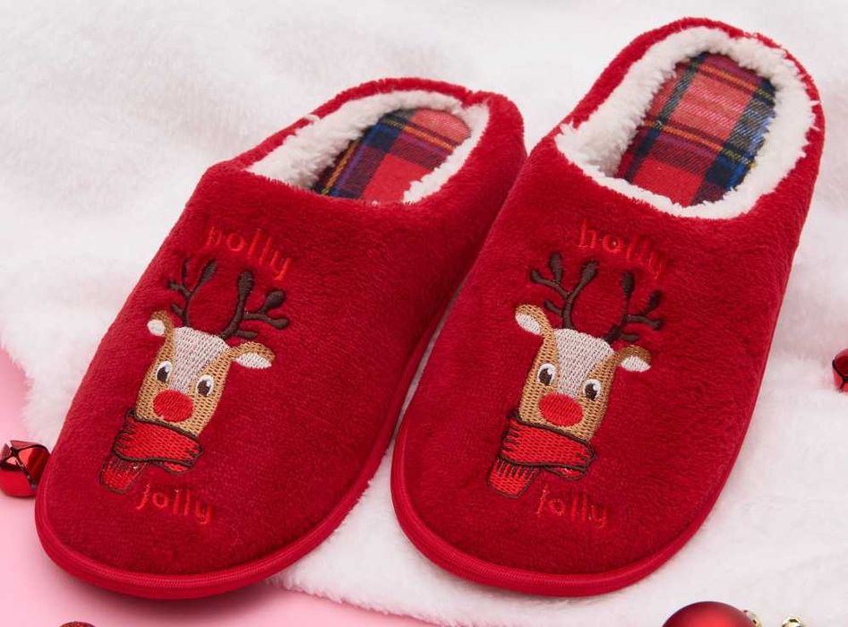 Papuci de casa - Livrare 5 lei - Noi - model Craciun