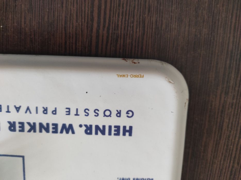 Termometru  bere  24x34cm din tabla emailata.