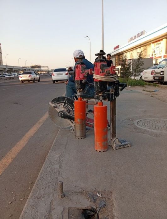 Almazniy bureniya DEVOR tashish Услуги алмазное бурение, Devor teshish