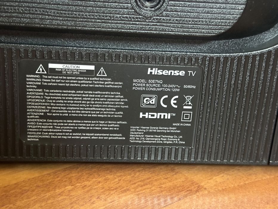 Smart TV Hisense 126cm 4K QLED