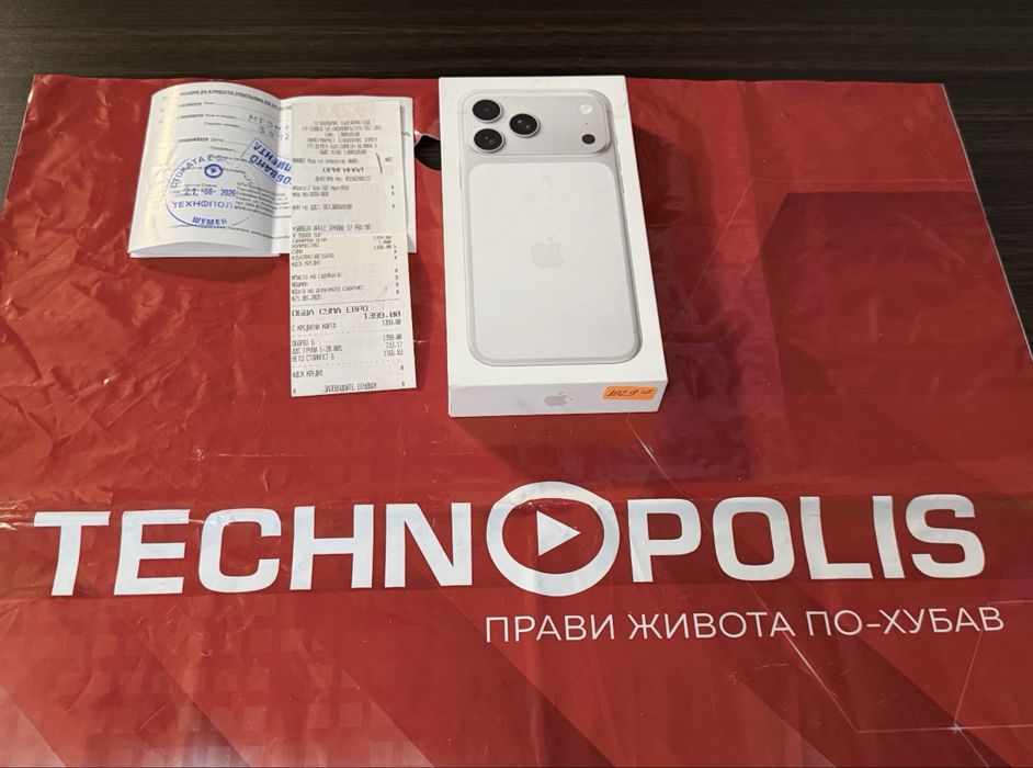 ЗАПЕЧАТАН 256GB iPhone 17 Pro Max Гаранция Технополис 2028г. Silver