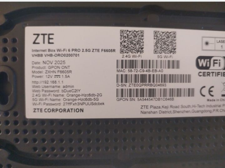 Router wireless zte wi fi 6 pro