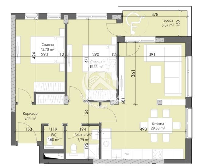Продава се Тристаен апартамент в Пловдив, Кършияка - 108 кв.м за 1197 €/кв.м - Снимка #1