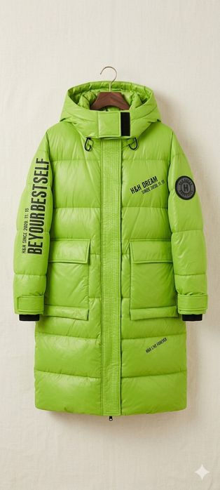 Продам пуховик с капюшоном