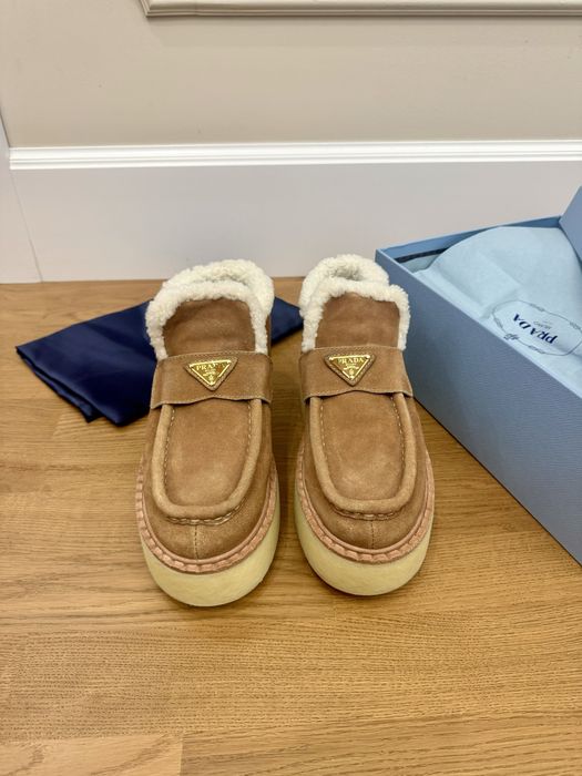 Зимние ботинки Prada почти новые