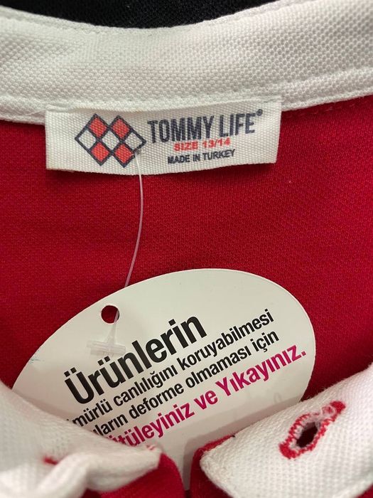 Поло красное для детей и подростков