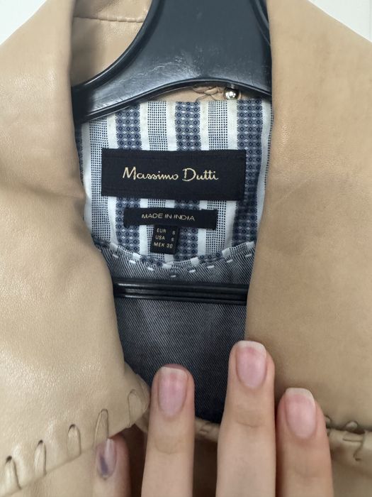 Кожаная куртка massimo dutti