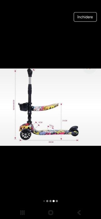 Trotineta 2 in 1 copiii