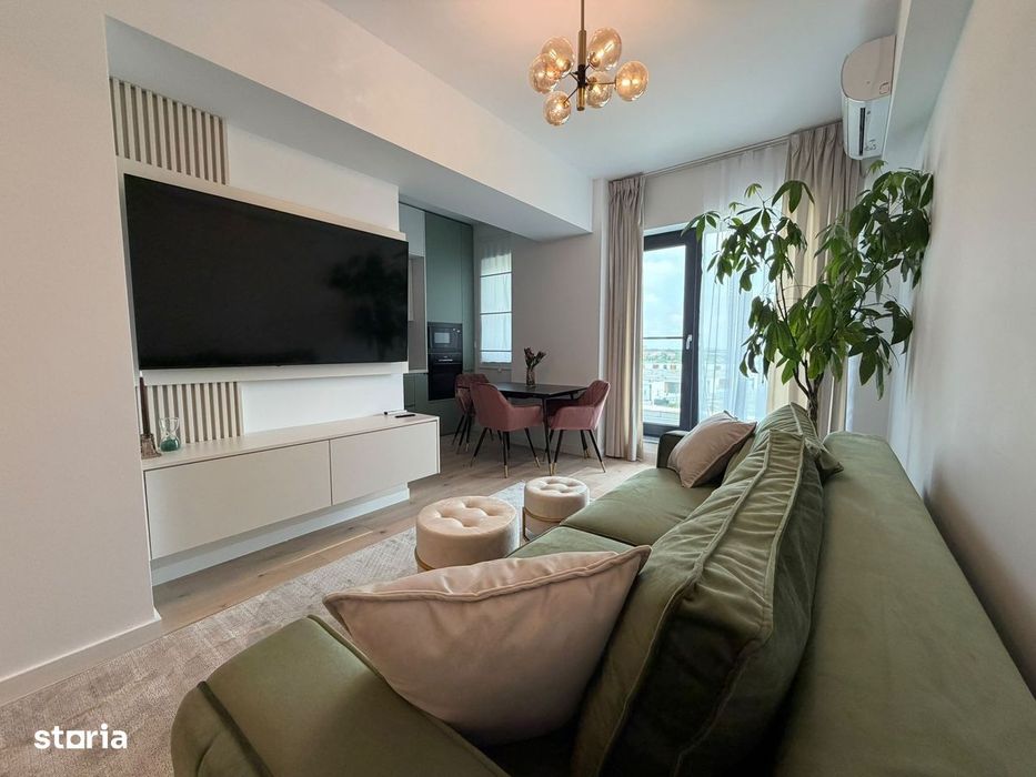 Apartament 2 camere| Nou, complet mobilat|Parcare subterană inclusa