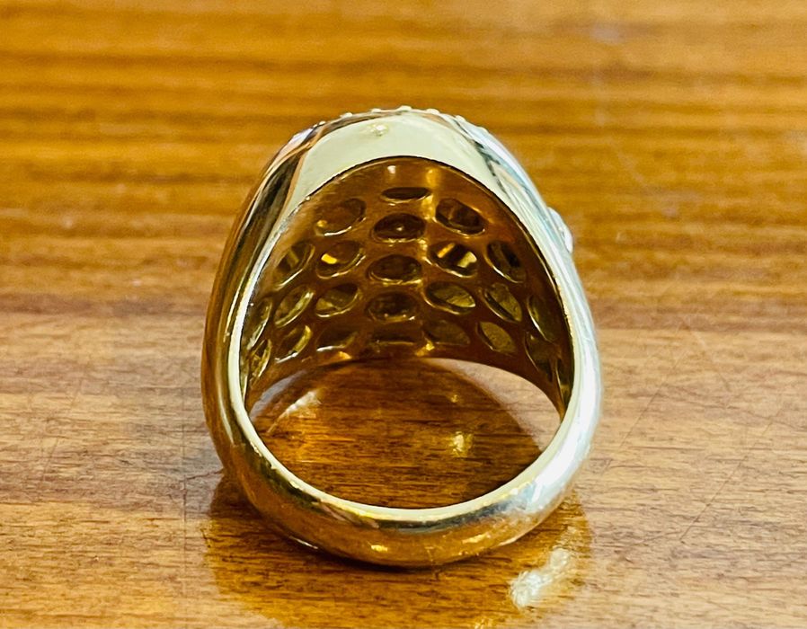 Inel aur 18 k si diamante naturale