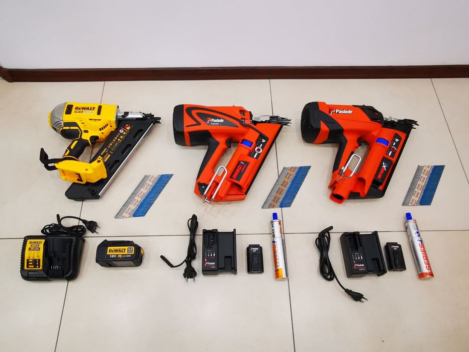 Pistol cuie beton - lemn / Presa setizare