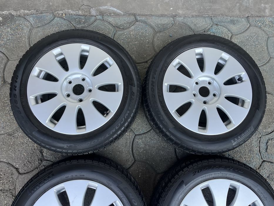 Jante aliaj 5x112mm, anvelope 205/55 R16 Audi A3, A4, Seat, Skoda, VW