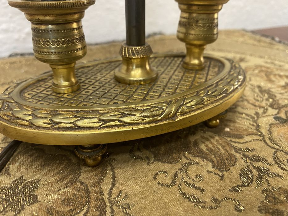 Стара френска лампа от масивен месинг