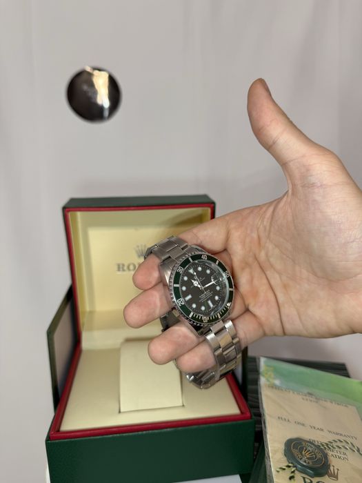 Ceas Rolex Argintiu Verde Premium // Oyster Perpetual Date Submariner